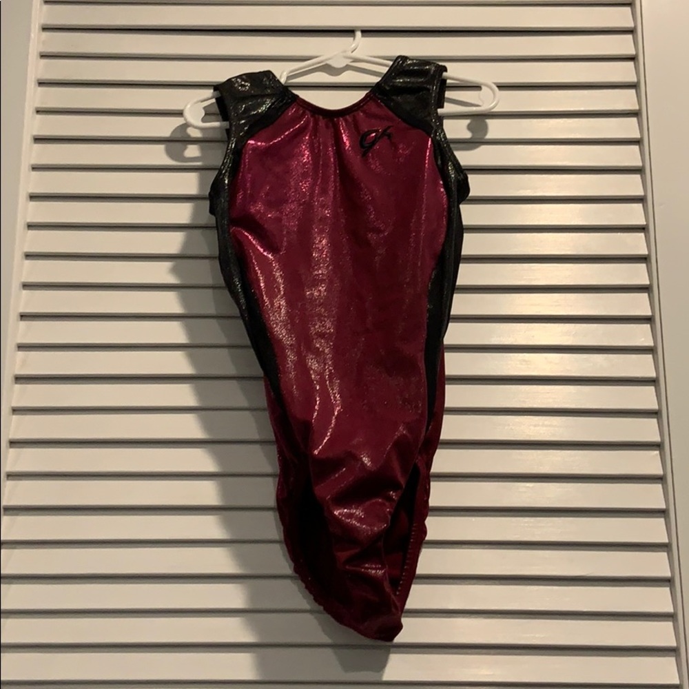 Maroon and Black GK leotard